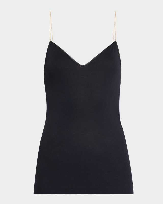 Chain-Strap Cotton Cami